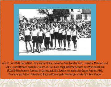 Jüdische Schule Wiesbaden 1941 I 10. Juni 1942 I Juden-Deportation Wiesbaden I Aktives Museum Spiegelgasse Wiesbaden